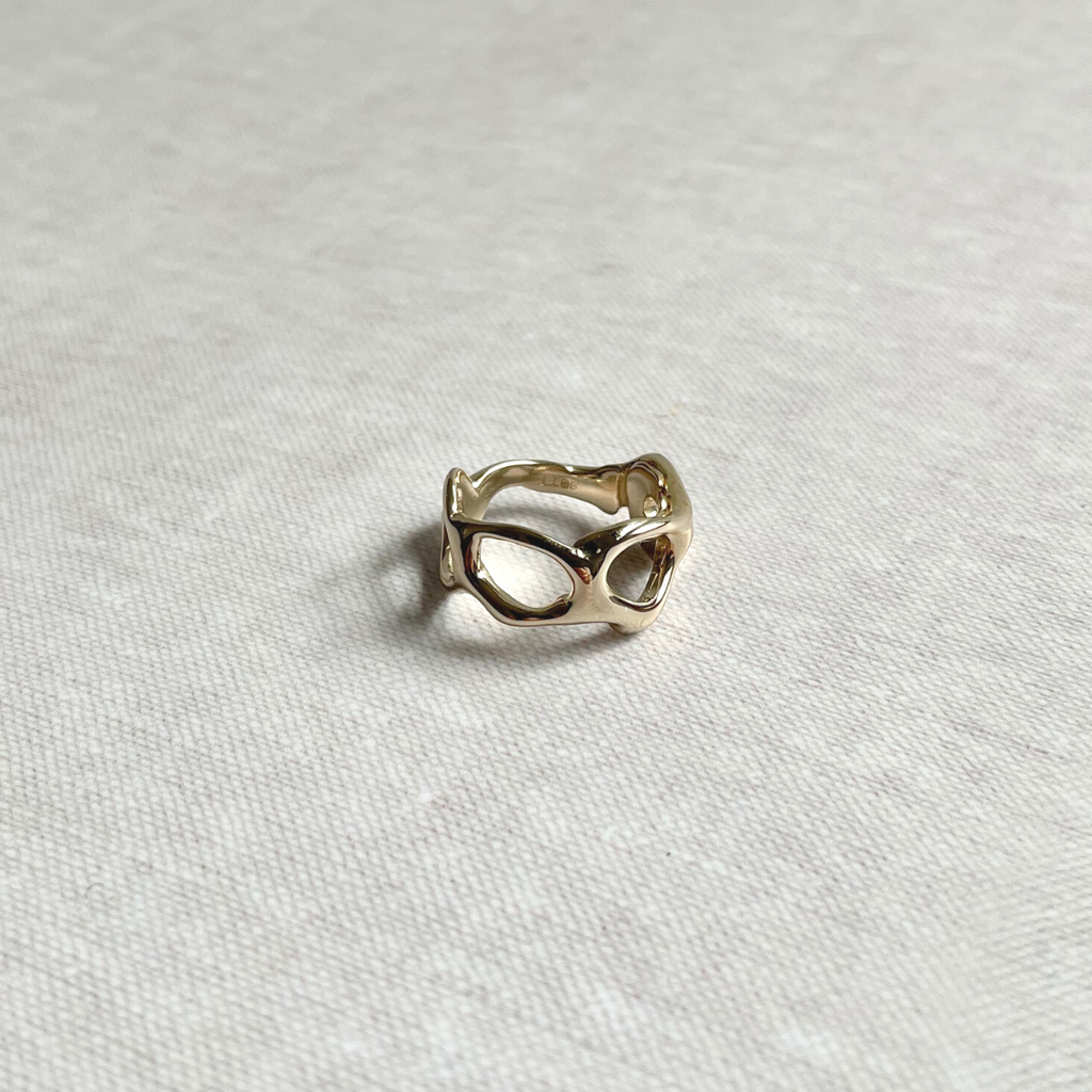 Species by the Thousands gold chain link ring.