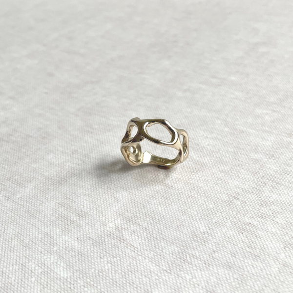 Species by the Thousands gold chain link ring.
